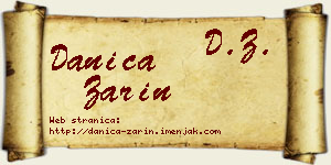 Danica Zarin vizit kartica